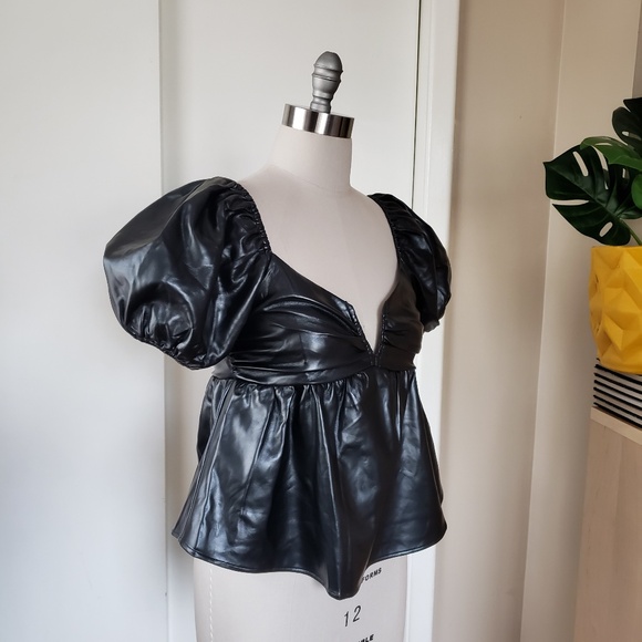 Babydoll Peplum Top Size Medium NEW! - Picture 2 of 13